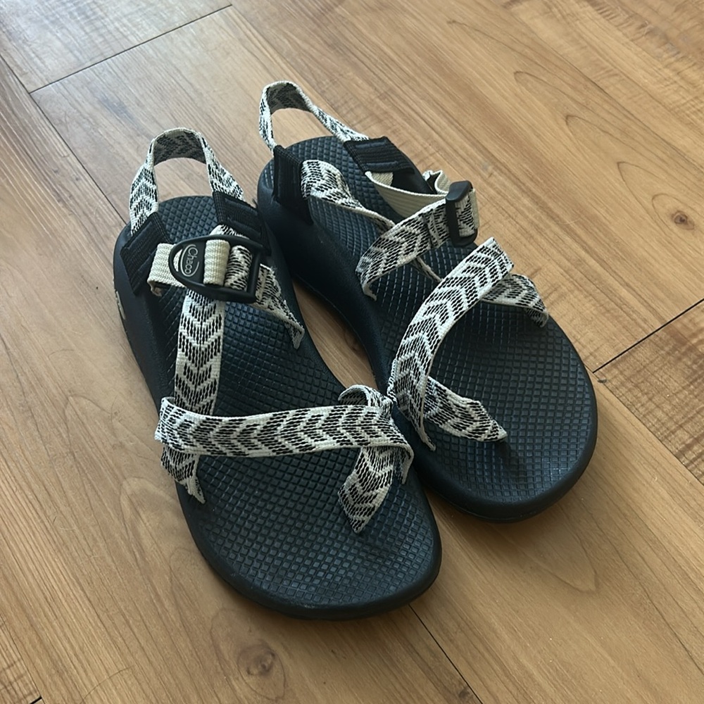 Black and White Chaco Z/2 Classic Sandals